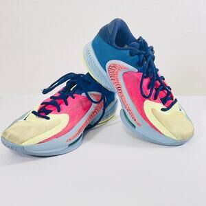 Nike Zoom Freak Basketball Shoes Womens 8 Pink Blue Court Sneakers D09680-400